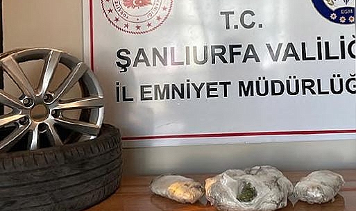 Şanlıurfa'da durdurulan araçtan esrar çıktı
