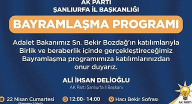 AK Parti Şanlıurfa'da bayramlaşma programı