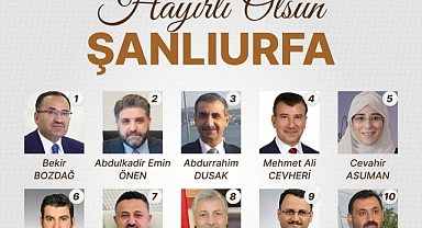 Akparti Şanlıurfa Milletvekili aday listesi açıklandı