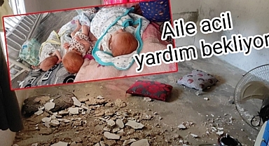 Akçakale'de Evin tavanı çöktü! Üçüz bebekler molozlar altında kaldı