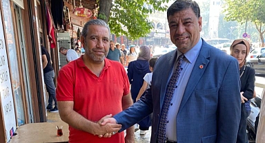 Halil Aslan, Haftasonu mesaisinde, esnaf ve vatandaşlarla bir araya geldi