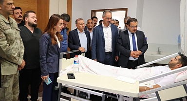 Başkan Kuş, bıçaklı saldırıya uğrayan personeli ziyaret etti!