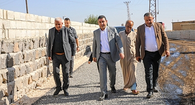 Harran'da asfalt serim çalışmaları sürüyor