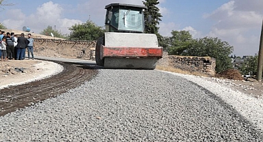 Eyyübiye kırsalında yol çalışması başlatıldı!