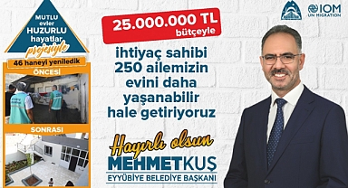 Eyyübiye'de 250 Aile daha huzura kavuşuyor