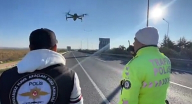 Şanlıurfa'da Drone destekli trafik denetimi