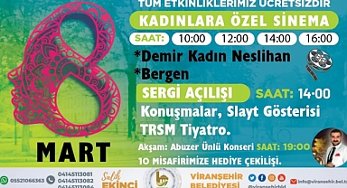 Viranşehir Belediyesinden ‘8 Mart Dünya Kadınlar Günü’ Etkinliklerine Davet