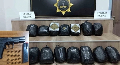 Siverek'te 21 kilo uyuşturucu ve 17 silah ele geçirildi